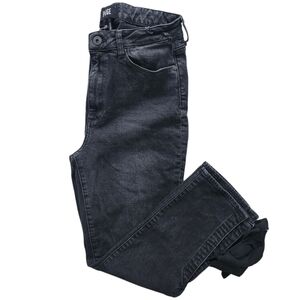 PAIGE Jacqueline Straight Ankle Jeans Black Wash – Size 28